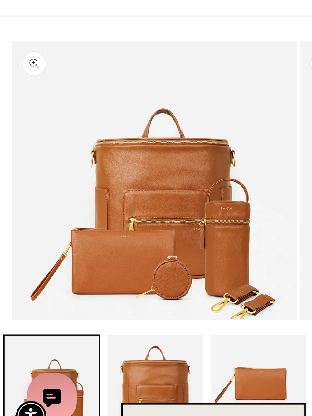 Fawn Design Original Diaper Bag Bundle - BNIB Brown - Picture 8 of 13